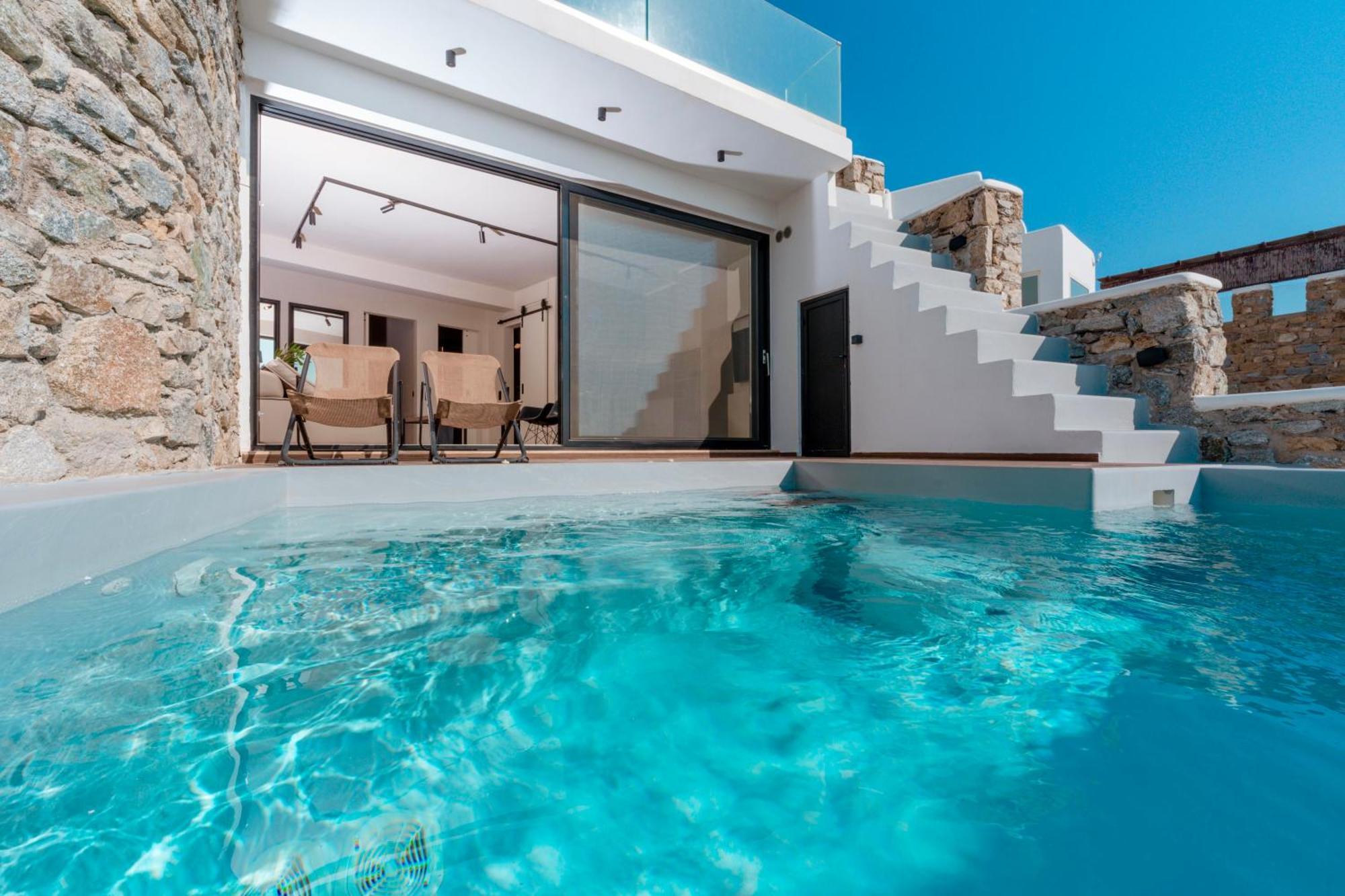 Luxury House With Private Pool At Elia Beach Mykonos Town Екстериор снимка